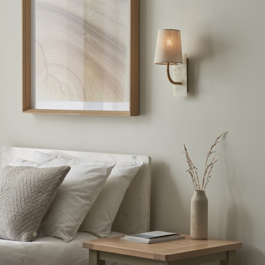 Endon 114202 - Vägglampa 1xE14/7W/230V beige/guld