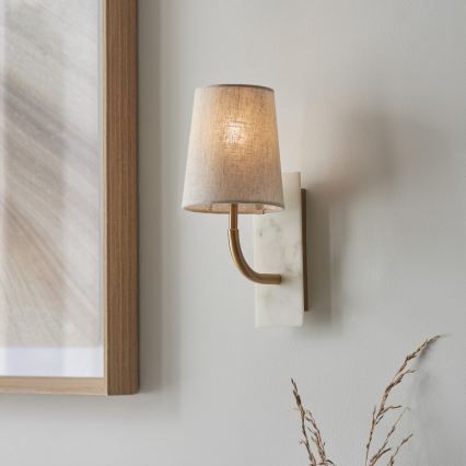 Endon 114202 - Vägglampa 1xE14/7W/230V beige/guld