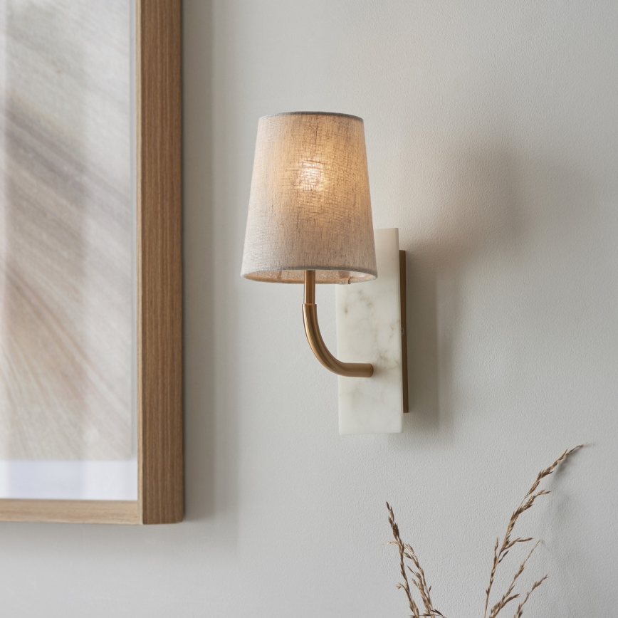 Endon 114202 - Vägglampa 1xE14/7W/230V beige/guld