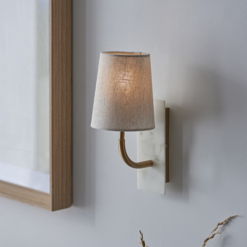 Endon 114202 - Vägglampa 1xE14/7W/230V beige/guld