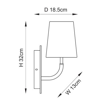 Endon 114202 - Vägglampa 1xE14/7W/230V beige/guld