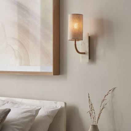Endon 114203 - Vägglampa 1xE14/7W/230V beige/guld