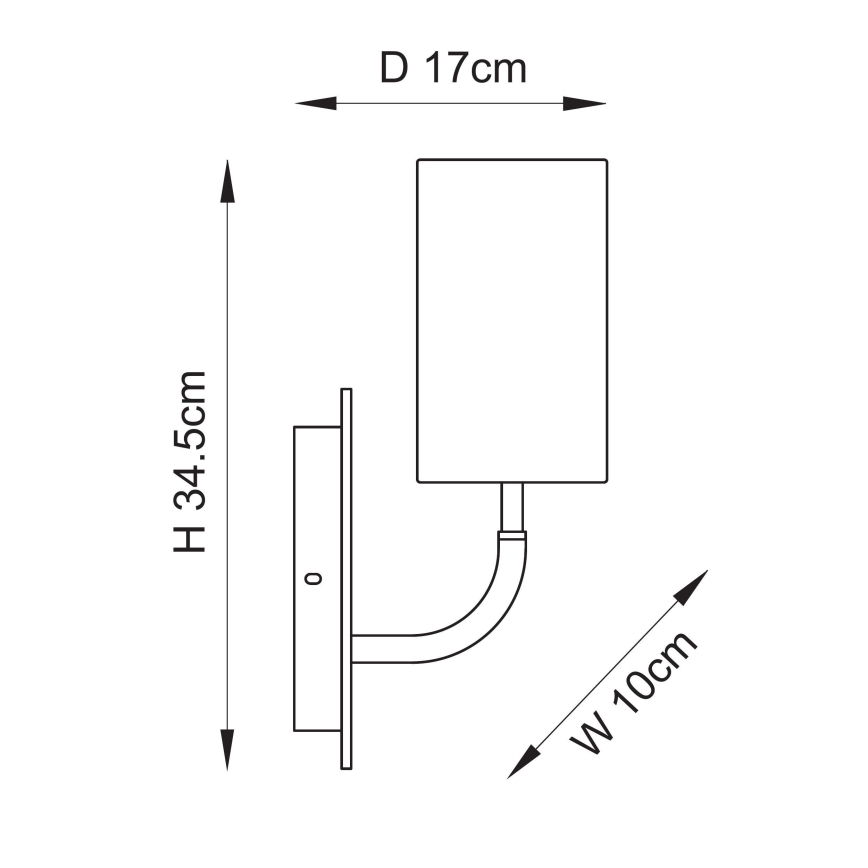 Endon 114203 - Vägglampa 1xE14/7W/230V beige/guld