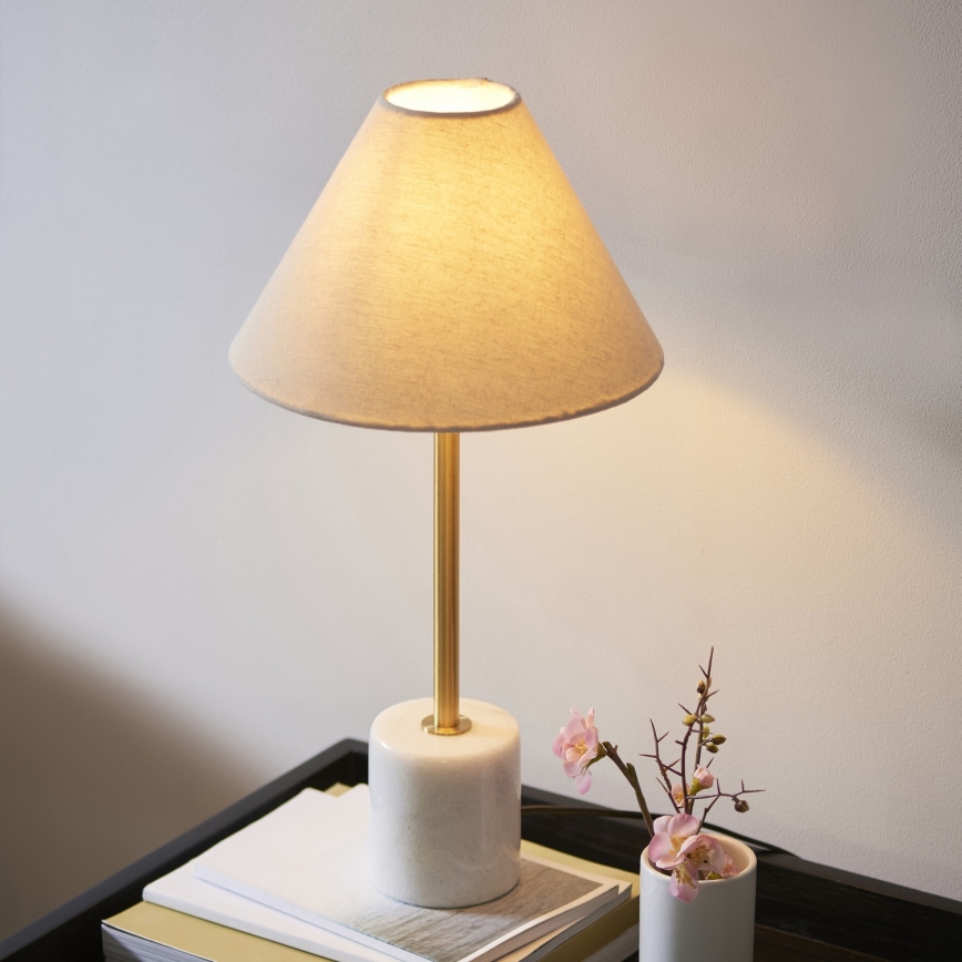 Endon 114211 - Bordslampa 1xE14/7W/230V beige/mässing