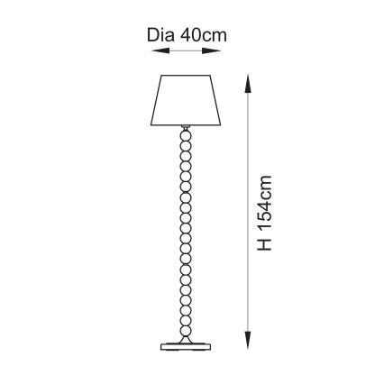Endon 114632 - Golvlampa HIGGLEDY 1xE27/10W/230V beige