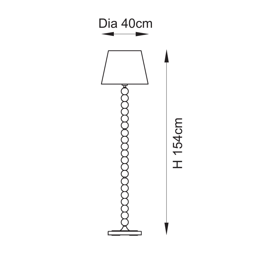 Endon 114632 - Golvlampa HIGGLEDY 1xE27/10W/230V beige