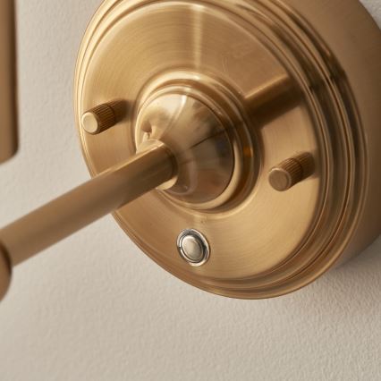 Endon 114817 - LED Ljusreglerad uppladdningsbar vägg lampa BURLEY LED/1,5W/5V 3600 mAh mässing/rosa