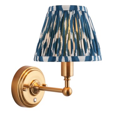 Endon 114827 - LED Ljusreglerad uppladdningsbar vägg lampa BURLEY LED/1,5W/5V 3600 mAh mässing/blå