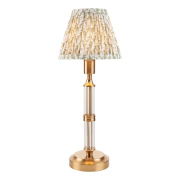 Endon 114838 - LED Ljusreglerad uppladdningsbar bordslampa MORTON LED/1,5W/5V 3600 mAh mässing/grön