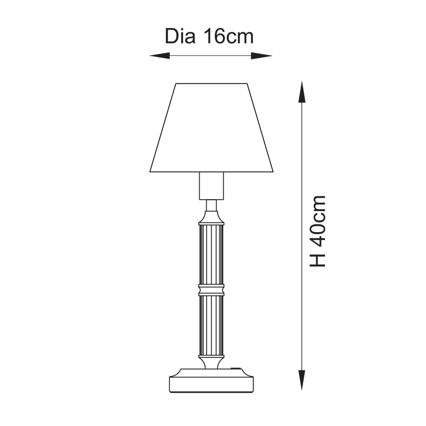 Endon 114838 - LED Ljusreglerad uppladdningsbar bordslampa MORTON LED/1,5W/5V 3600 mAh mässing/grön