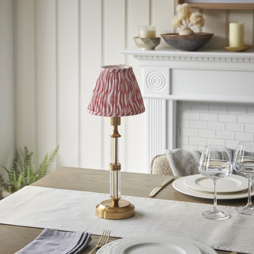 Endon 114842 - LED Ljusreglerad uppladdningsbar bordslampa MORTON LED/1,5W/5V 3600 mAh mässing/rosa