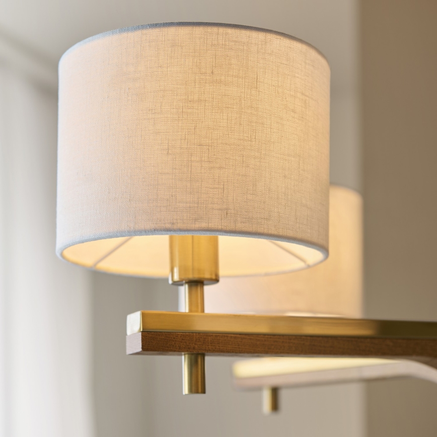 Endon 116994 - Taklampa med kedja HEATHCLIFF 5xE14/7W/230V mässing/ask
