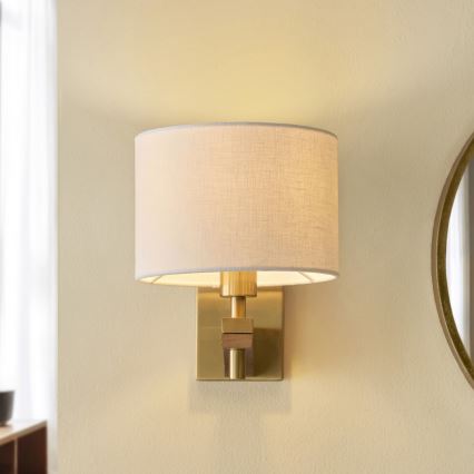 Endon 116995 - Vägglampa HEATHCLIFF 1xE14/7W/230V mässing/ask