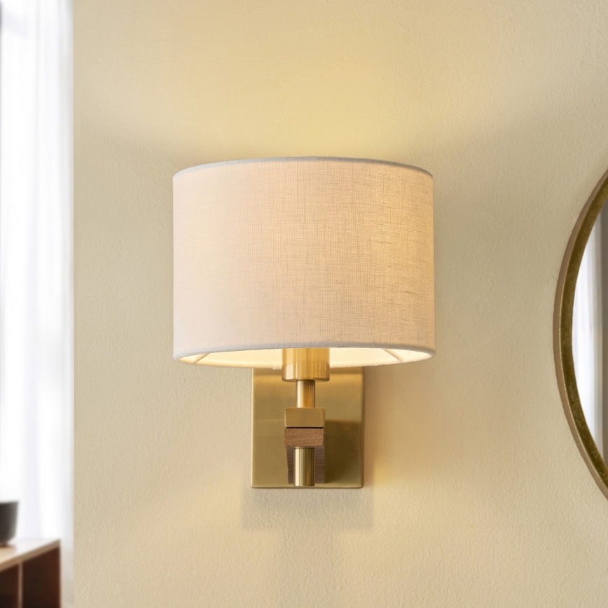 Endon 116995 - Vägglampa HEATHCLIFF 1xE14/7W/230V mässing/ask