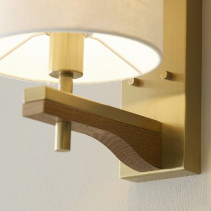 Endon 116995 - Vägglampa HEATHCLIFF 1xE14/7W/230V mässing/ask