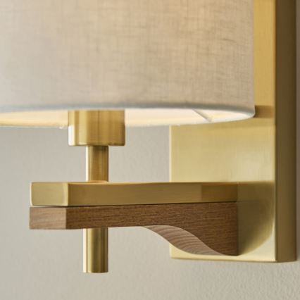 Endon 116995 - Vägglampa HEATHCLIFF 1xE14/7W/230V mässing/ask