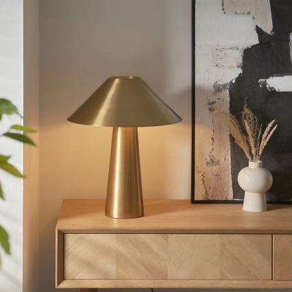Endon 118685 - Bordslampa ISAK 1xE27/10W/230V guldfärgad