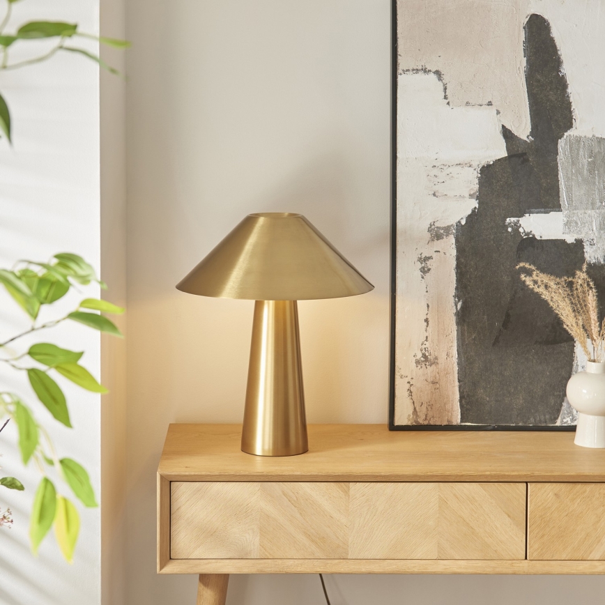 Endon 118685 - Bordslampa ISAK 1xE27/10W/230V guldfärgad