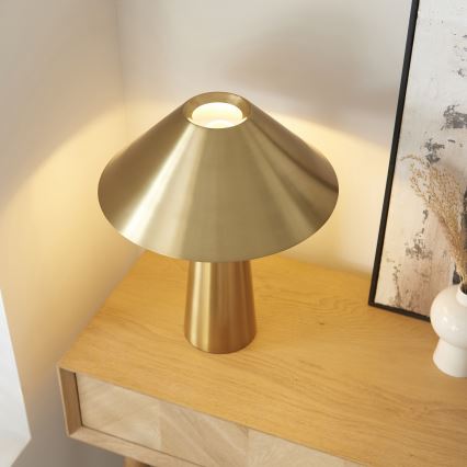Endon 118685 - Bordslampa ISAK 1xE27/10W/230V guldfärgad