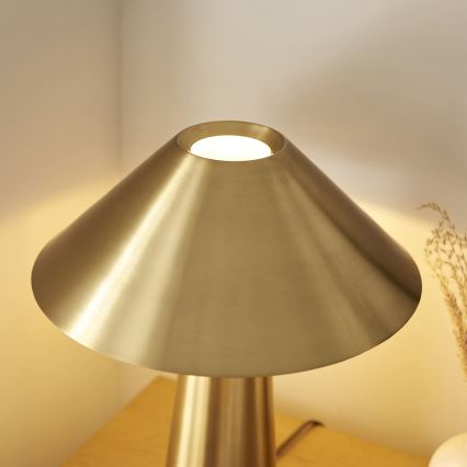 Endon 118685 - Bordslampa ISAK 1xE27/10W/230V guldfärgad