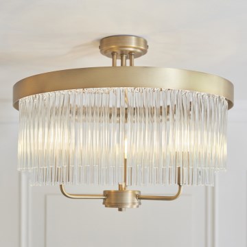 Endon 119109 - Ytmonterad ljuskrona CLERMONT 3xE14/6W/230V mässing