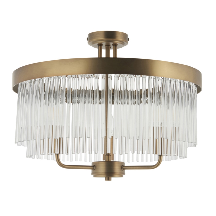 Endon 119109 - Ytmonterad ljuskrona CLERMONT 3xE14/6W/230V mässing