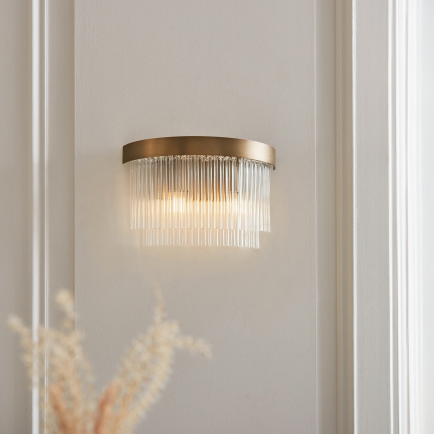 Endon 119125 - Vägglampa CLERMONT 2xE14/6W/230V mässing