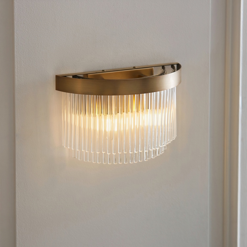 Endon 119125 - Vägglampa CLERMONT 2xE14/6W/230V mässing