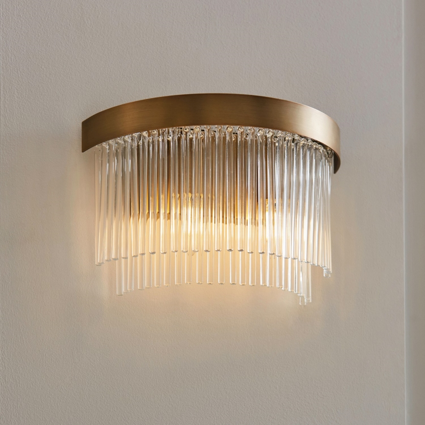 Endon 119125 - Vägglampa CLERMONT 2xE14/6W/230V mässing