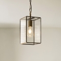 Endon 119142 - Hänglampa på kedja HAMMOND 1xE27/10W/230V 17x17 cm mässing