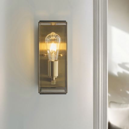 Endon 119144 - Vägglampa HAMMOND 1xE27/10W/230V, mässing
