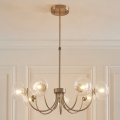 Endon 119224 - HAGUE hänglampa med vajer 7xG9/5W/230V mässing