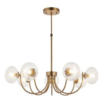 Endon 119224 - HAGUE hänglampa med vajer 7xG9/5W/230V mässing