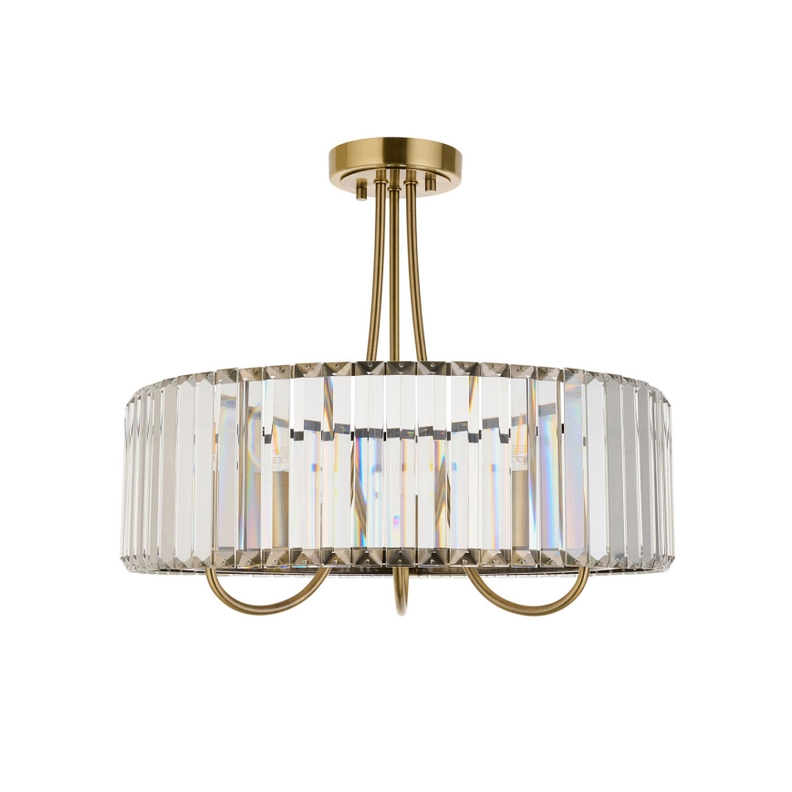 Endon 119609 - Taklampa på stång VISCONTI 3xE14/6W/230V mässing