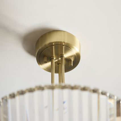 Endon 119609 - Taklampa på stång VISCONTI 3xE14/6W/230V mässing