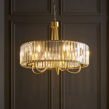 Endon 119610 - Ljuskrona med kedja VISCONTI 5xE14/6W/230V mässing