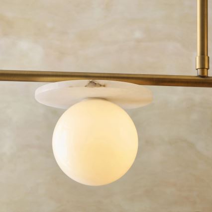 Endon 120038 - Taklampa på stång CERCHIO 4xG9/5W/230V mässing
