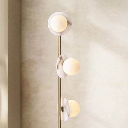 Endon 120042 - Golvlampa CERCHIO 3xG9/5W/230V mässing