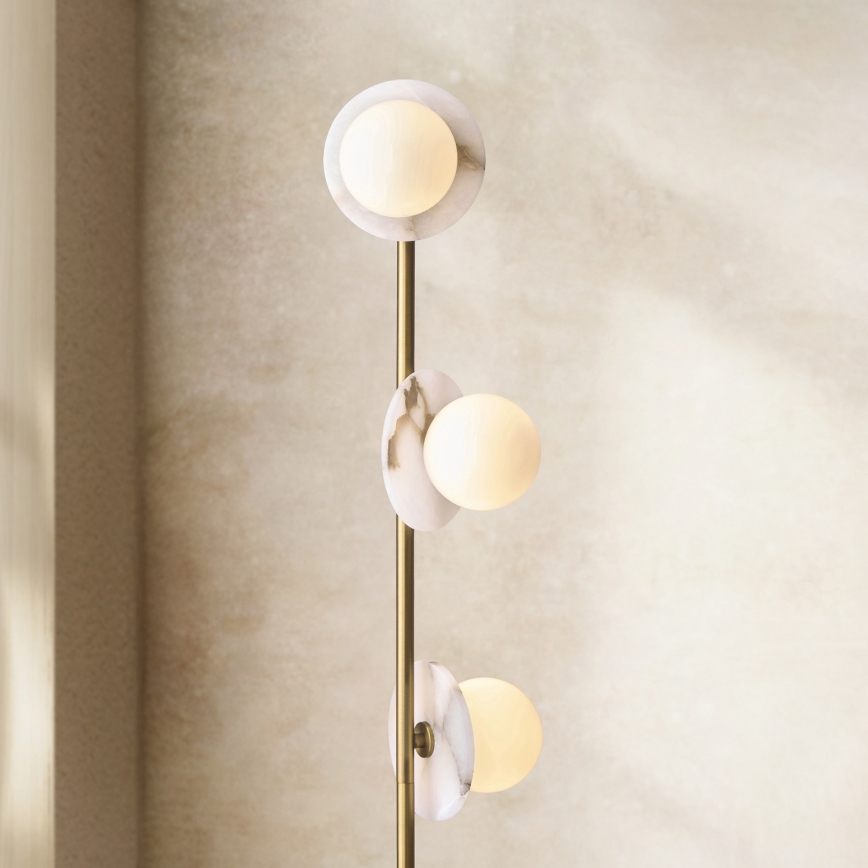 Endon 120042 - Golvlampa CERCHIO 3xG9/5W/230V mässing