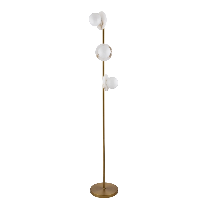 Endon 120042 - Golvlampa CERCHIO 3xG9/5W/230V mässing