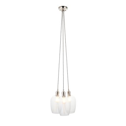 Endon 120644 - Takpendel på vajer 3xE27/10W/230V blank krom