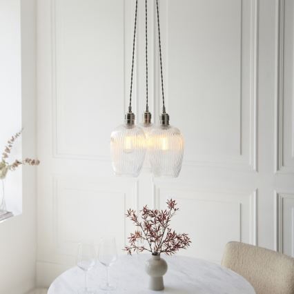 Endon 120652 - Takpendel med kabel 3xE27/10W/230V polerad krom