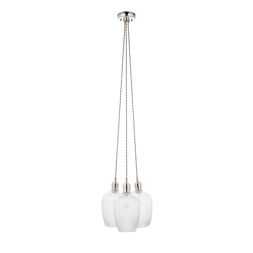 Endon 120652 - Takpendel med kabel 3xE27/10W/230V polerad krom