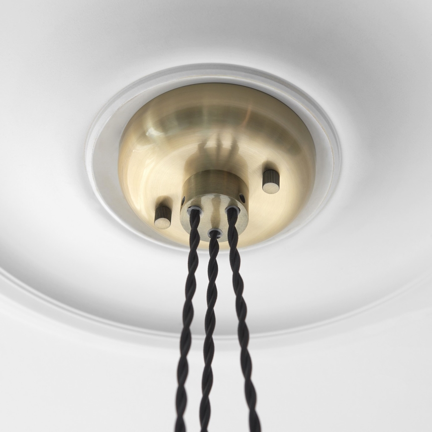 Endon 120656 - Takpendel på vajer 3xE27/10W/230V, mässing