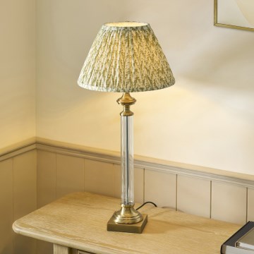 Endon 122515 - Bordslampa AVEBURY 1xE27/10W/230V mässing/grön