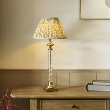 Endon 122515 - Bordslampa AVEBURY 1xE27/10W/230V mässing/grön