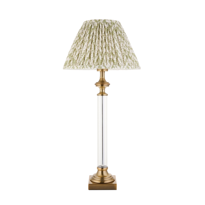 Endon 122515 - Bordslampa AVEBURY 1xE27/10W/230V mässing/grön