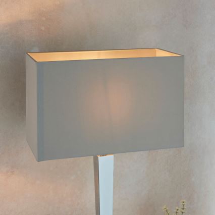 Endon 56707 - Bordslampa MORETO 1xE27/60W/230V skinande krom/grå