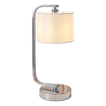 Endon 57917 - Dimbar bordslampa CANNING 1xE14/40W/230V blank krom/vit