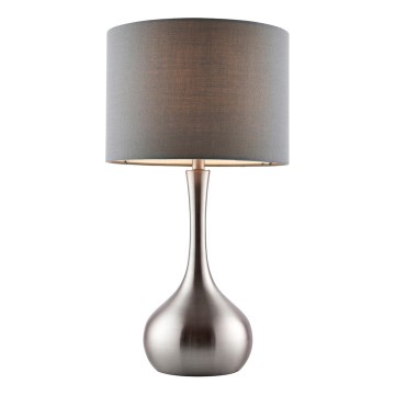 Endon 61192 - Dimbart bordslampa PICCADILLY 1xE14/40W/230V matt krom/grå